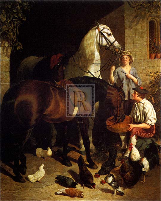 JOHN FREDERICK HERRING; Senior (British; 1795-1865) horse racing artwork