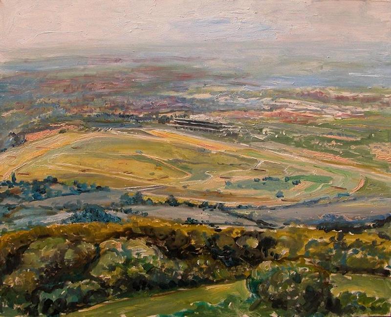 "Cheltenham Racecourse" horse racing artwork