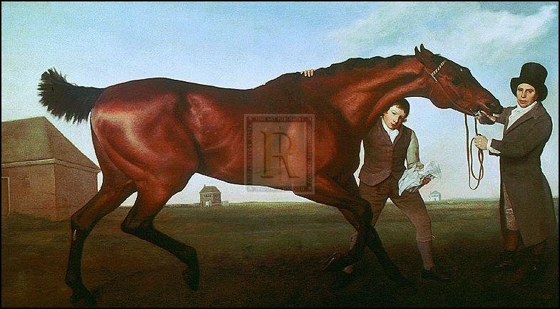 "Hambletonian; Rubbing Down" horse racing artwork