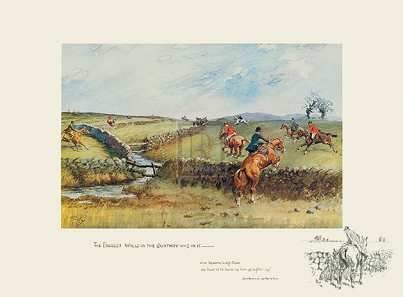 "The Biggest Walls in the Counthry was in it..." horse racing artwork