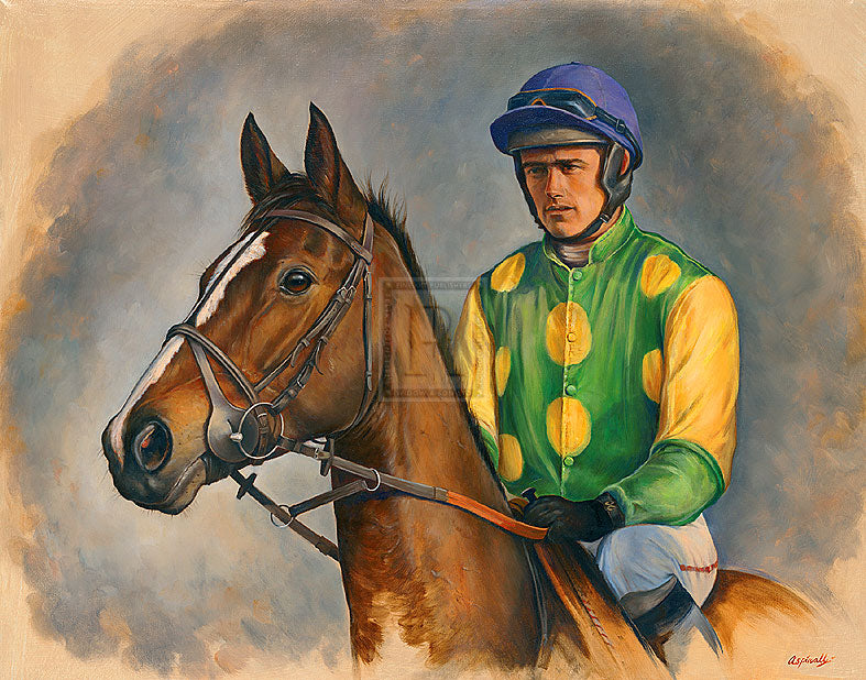 "Kauto Star" horse racing artwork