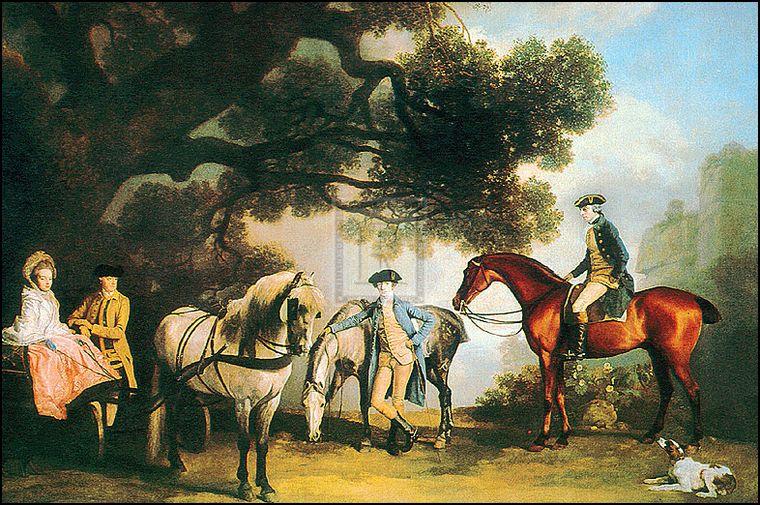 "Family Outing" horse racing artwork