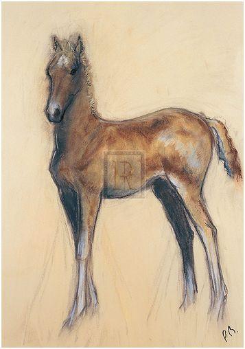 "The Foal" horse racing artwork