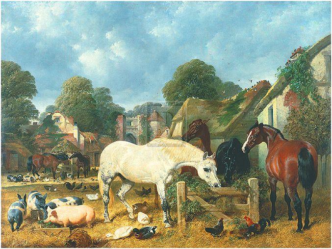 "In The Paddock" horse racing artwork