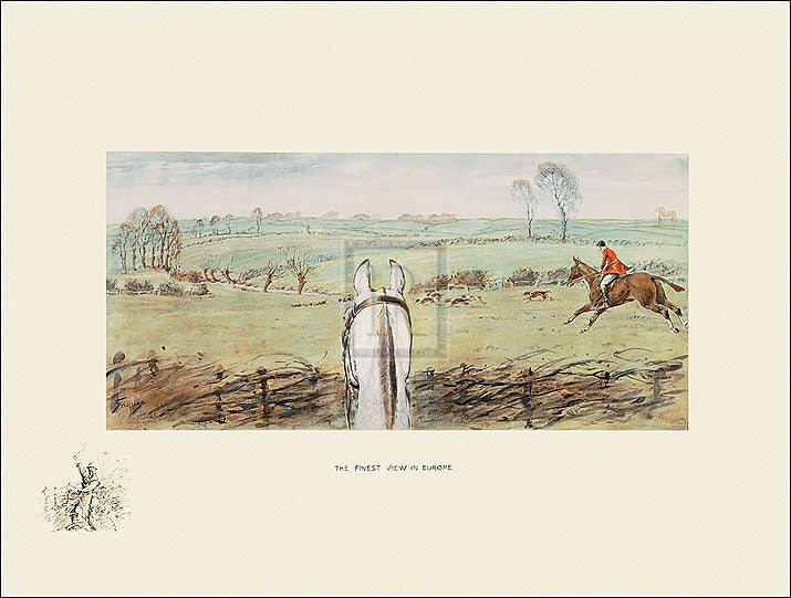"The Finest View in Europe" horse racing artwork