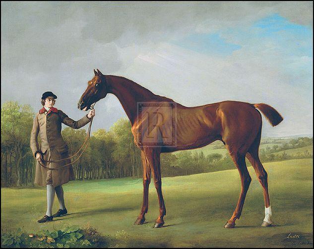 "The Horse 'Lustre' held by Groom" horse racing artwork
