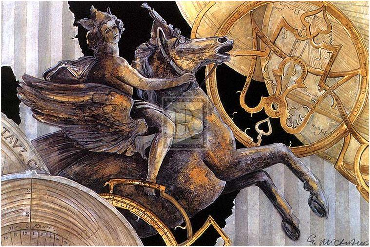 "Movement of the Spheres" horse racing artwork