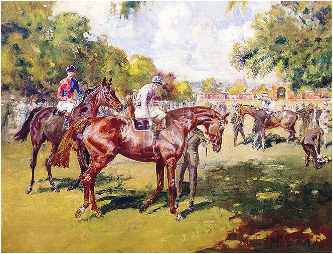 "Race Meeting; Ascot" horse racing artwork