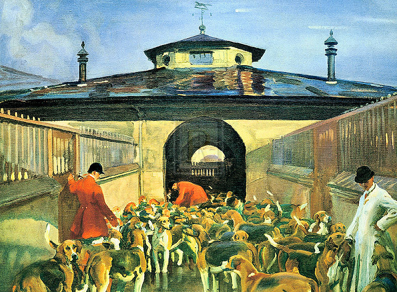 "The Belvoir Hunt - A Hunting Morning at the Kennels" horse racing artwork
