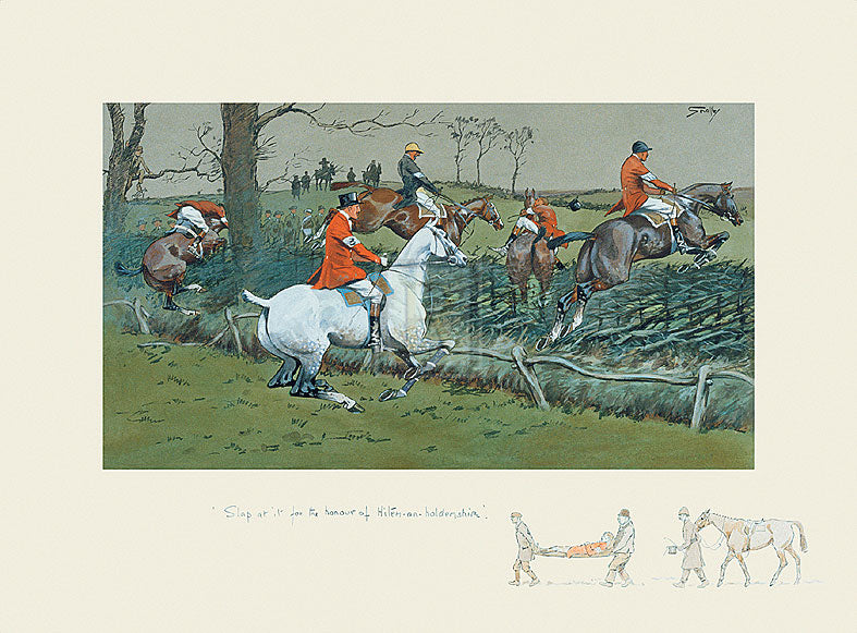 "Slap at it" horse racing artwork