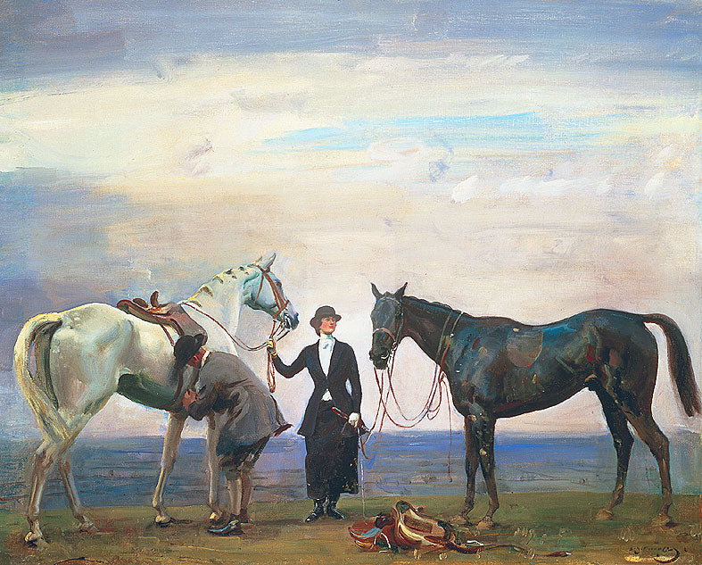 "Changing Horses" horse racing artwork
