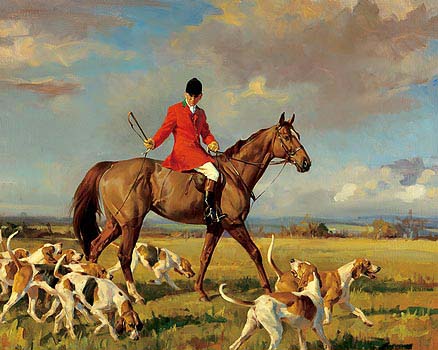 "Ned and the Long Run Hounds" horse racing artwork