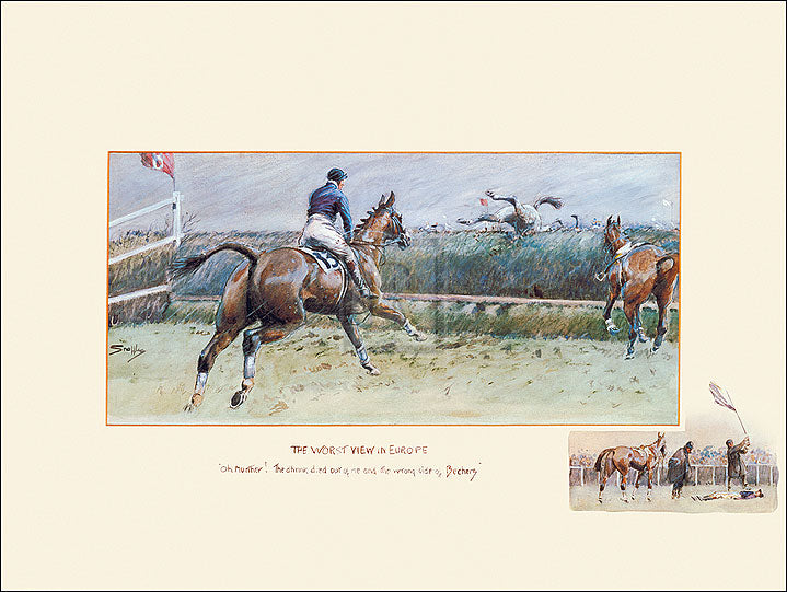 "The Worst View in Europe" horse racing artwork