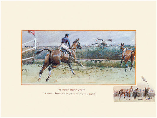 "The Worst View in Europe" horse racing artwork