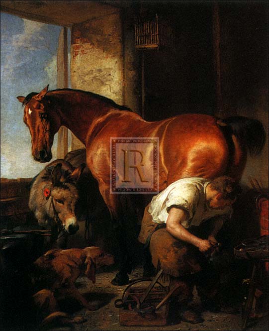SIR EDWIN LANDSEER (British; 1802-1873) horse racing artwork