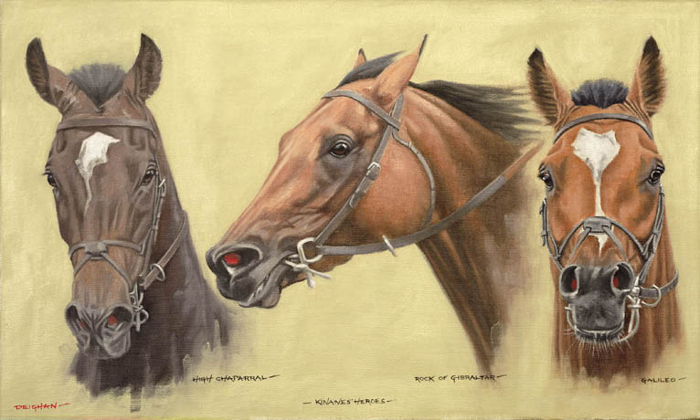 "Kinane's Heroes" horse racing artwork