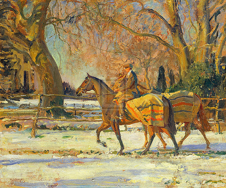 "The Painter's Groom" horse racing artwork