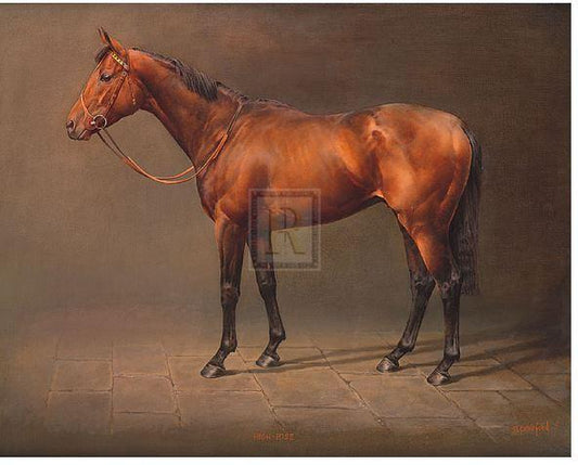 "High-Rise" horse racing artwork