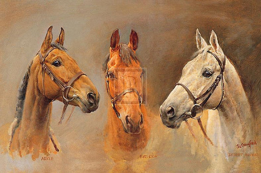 "We Three Kings: Arkle - Red Rum - Desert Orchid" horse racing artwork