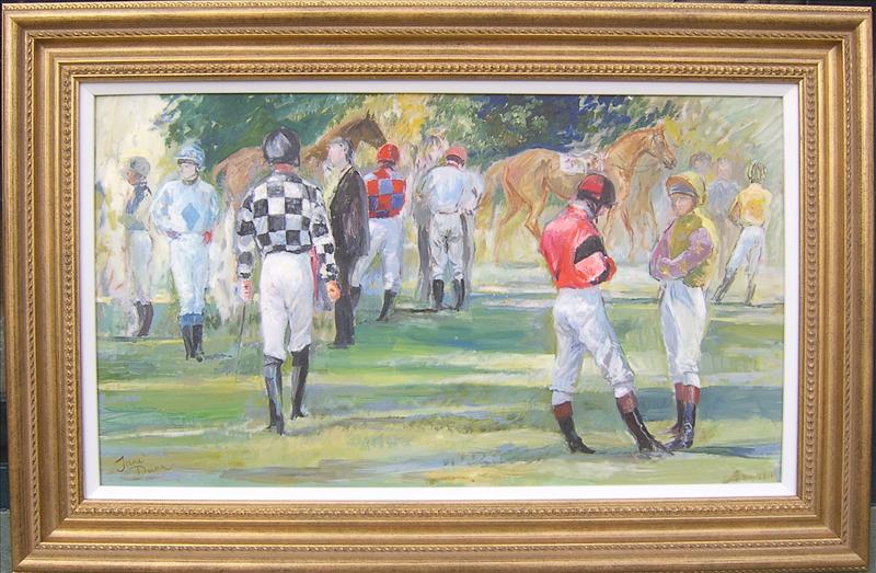 "Colours - In the Paddock" horse racing artwork