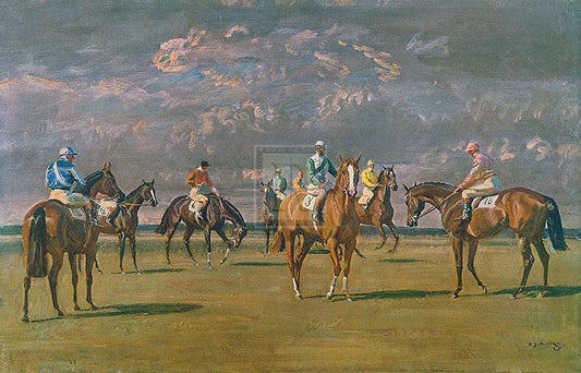 "Before the Start" horse racing artwork