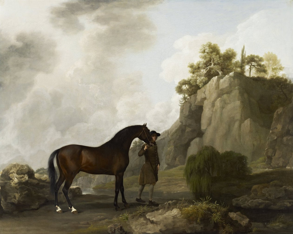 "The Marquess of Rockingham's Arabian Stallion (led by a Groom at Creswell Crags)"