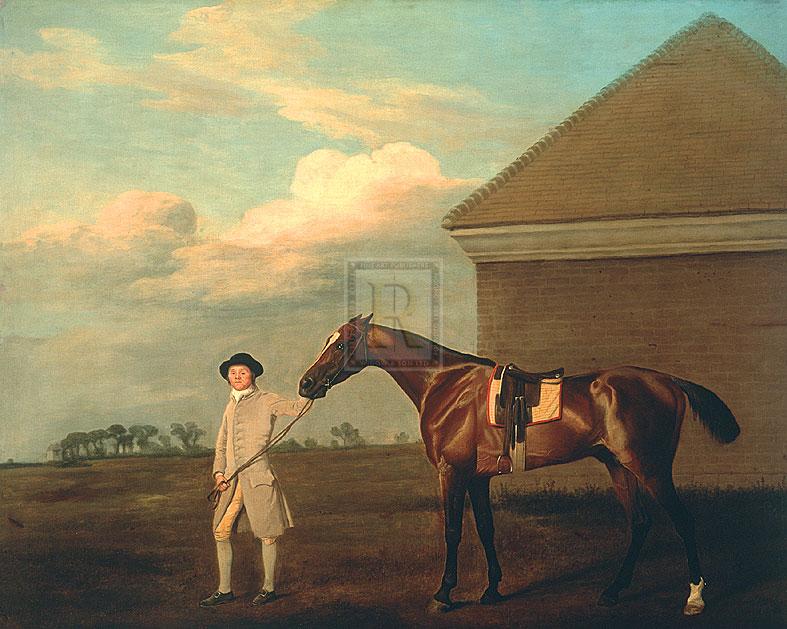 "Firetail with his Trainer on Newmarket Heath" horse racing artwork