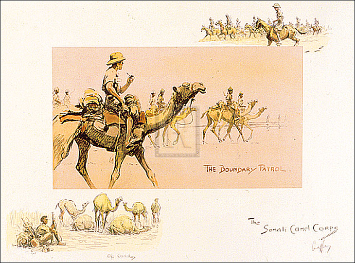 "The Somali Camel Corps" horse racing artwork
