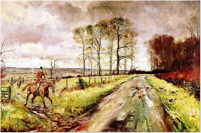 "The Belvoir Hunt" horse racing artwork