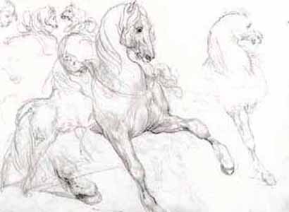 THEODORE GERICAULT (French; 1791-1824) horse racing artwork