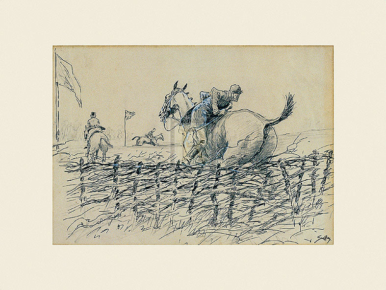 "The Remount" horse racing artwork