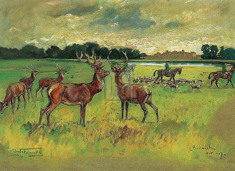 "Badminton" horse racing artwork