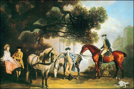 "Family Outing" horse racing artwork