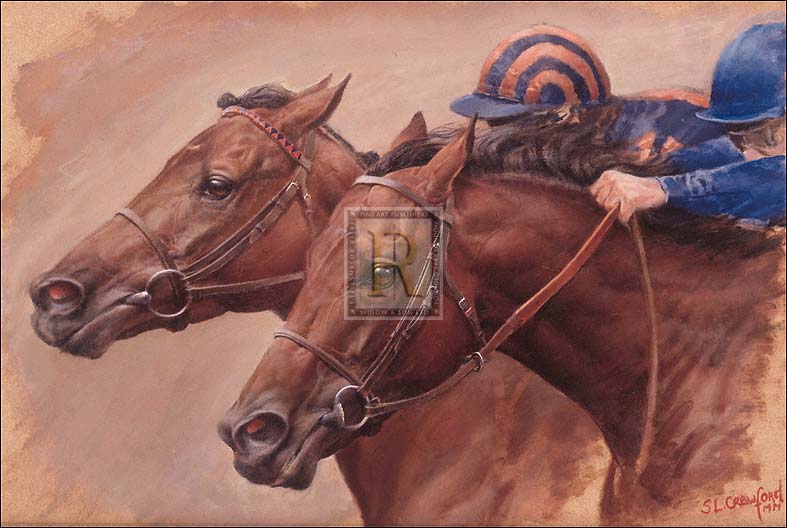 "The Race that Never Was" horse racing artwork