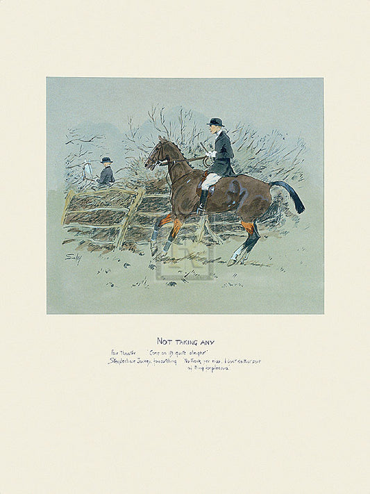 "Not Taking Any" horse racing artwork