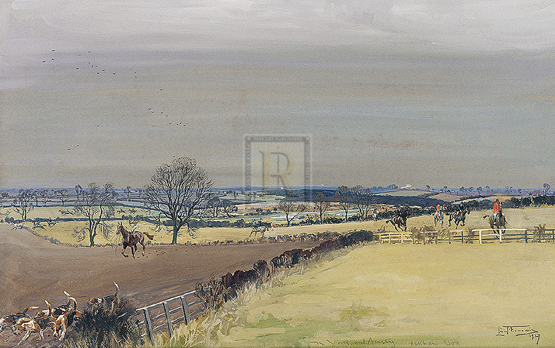 "The York and Ainsty Hunt - Askham Bog" horse racing artwork
