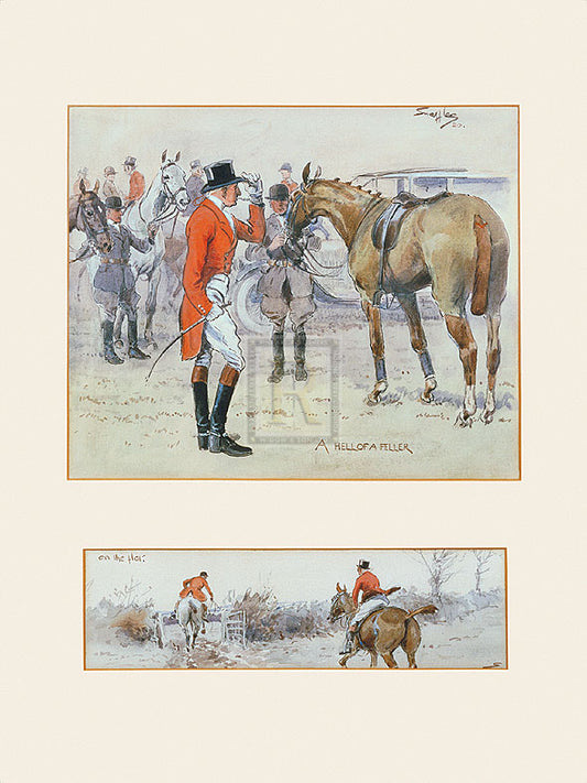 "A Hell of a Feller (on the flat)" horse racing artwork