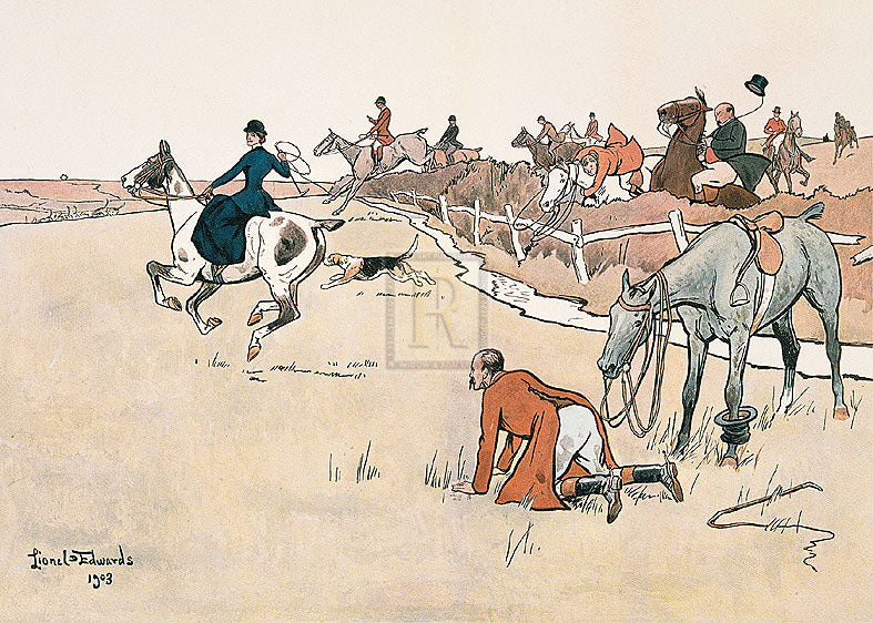 "Spot Leads" horse racing artwork