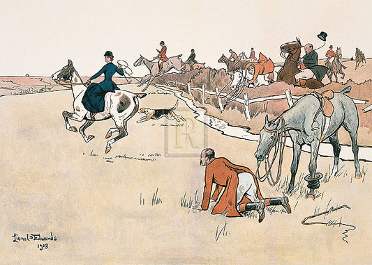 "Spot Leads" horse racing artwork