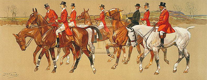 "On the Way to the Meet" horse racing artwork