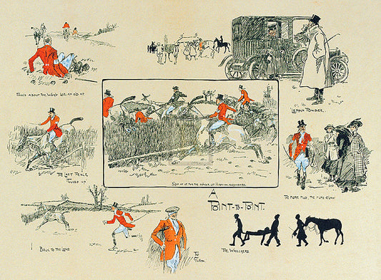 "A Point-to-Point" horse racing artwork