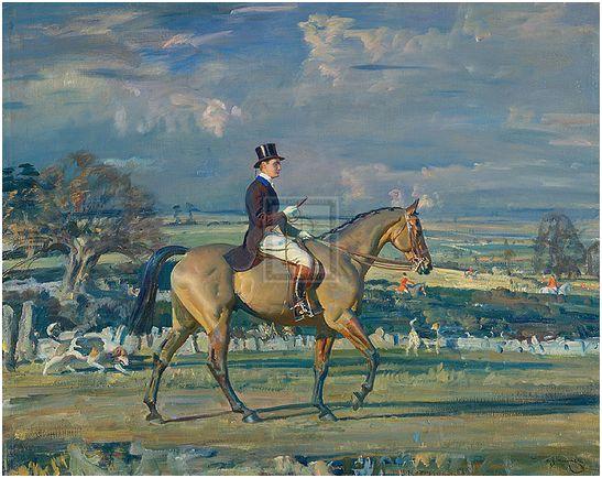 "Paul Mellon on Dublin" horse racing artwork