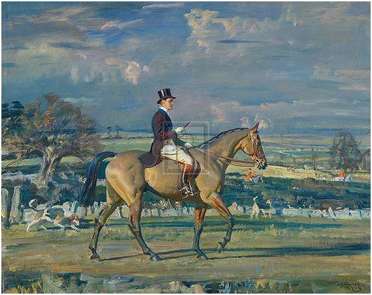 "Paul Mellon on Dublin" horse racing artwork