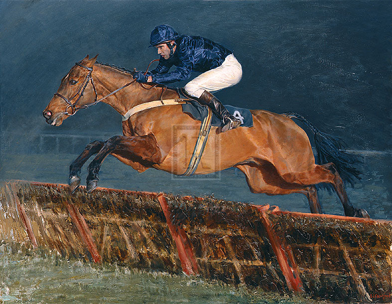 "Rhinestone Cowboy" horse racing artwork
