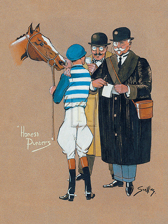 "Honest Punters" horse racing artwork