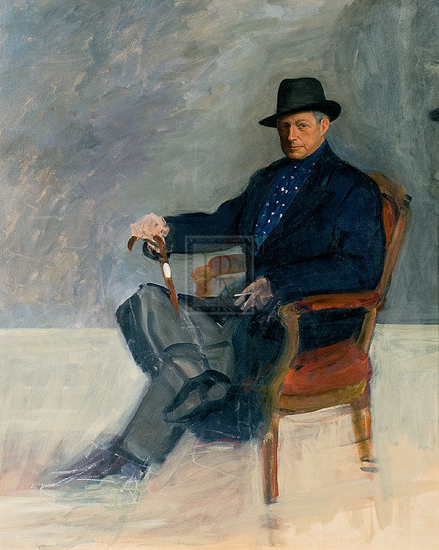 "Portrait of Munnings" horse racing artwork