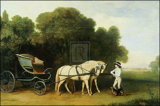 "A Phaeton" horse racing artwork
