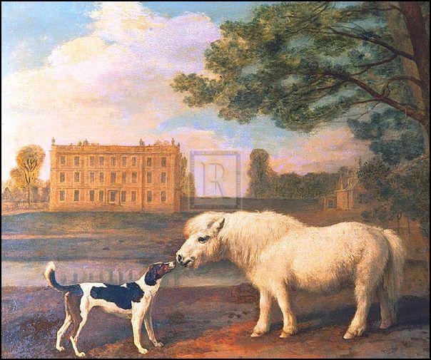 "Pony And Hound In Front Of Brocklesby Park" horse racing artwork