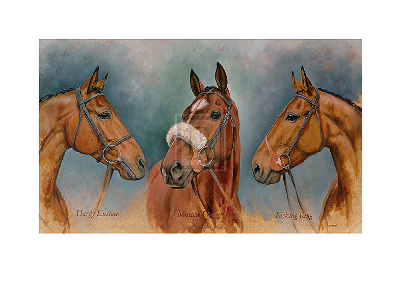 SARAH ASPINALL(British; Contemporary) horse racing artwork