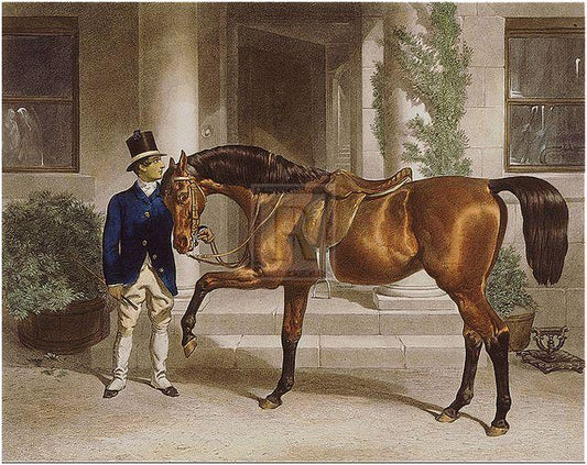 "Ready for a Ride" horse racing artwork